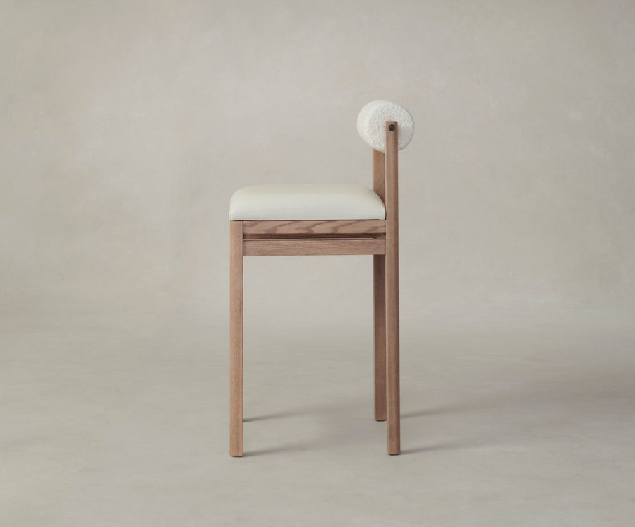 Whitewash Reade Dining Stool Chair